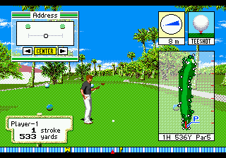 New 3D Golf Simulation: Waialae no Kiseki screenshot 3 for Sega Mega Drive